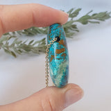 Chrysocolla Necklace - Gold