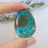 Chrysocolla Necklace - Gold