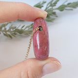 Thulite Necklace - Gold