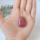 Thulite Necklace - Gold