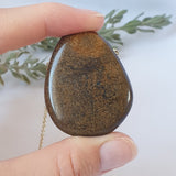 Bronzite Necklace - Gold