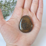 Bronzite Necklace - Gold