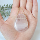 Rose Quartz Necklace - Gold