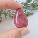 Thulite Necklace - Silver