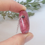 Thulite Necklace - Silver