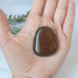 Bronzite Necklace - Silver