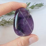 Chevron Amethyst Necklace - Silver
