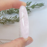 Rose Quartz Necklace - Silver