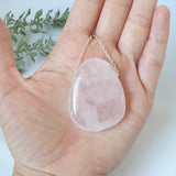 Rose Quartz Necklace - Silver