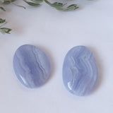 Blue Lace Agate Plam Stone