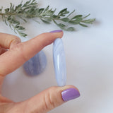 Blue Lace Agate Plam Stone
