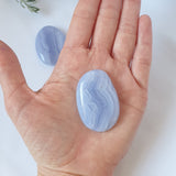 Blue Lace Agate Plam Stone