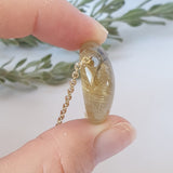Rutilated Quartz Necklace - Gold