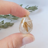 Rutilated Quartz Necklace - Silver
