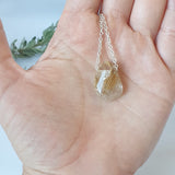 Rutilated Quartz Necklace - Silver