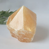 Orange Calcite Rough Point