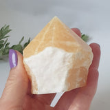 Orange Calcite Rough Point