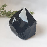 Black Obsidian Rough Point