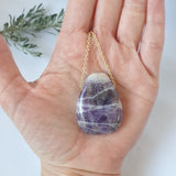 Chevron Amethyst Necklace