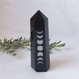Black Obsidian Moon Phase Point