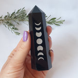 Black Obsidian Moon Phase Point