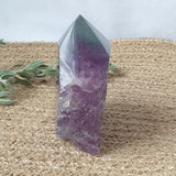 Rainbow Fluorite Semi Raw Point Side